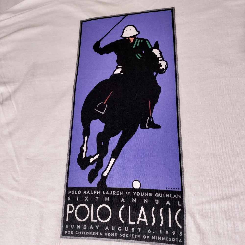 Polo Ralph Lauren Polo Classic T-Shirt XL Single Stitch Fruit of the Loom 1995